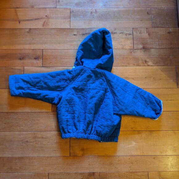 Kids blue spring fall reversible jacket - Picture 3 of 3